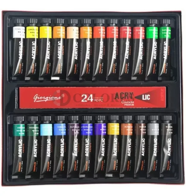 pintura acrilica Set 24 colores Giorgione 12 ml