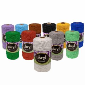 MACRAME  ALGODON PEINADO 3MM UKRYL 400GR