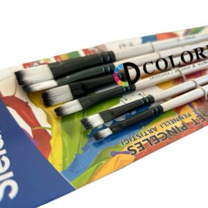 PINCEL SET PLANO MARCA STELAM 6 UNIDADES