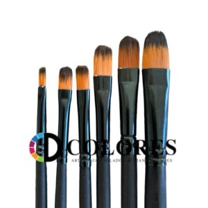 PINCEL LENGUA DE GATO SET 6 UNIDADES