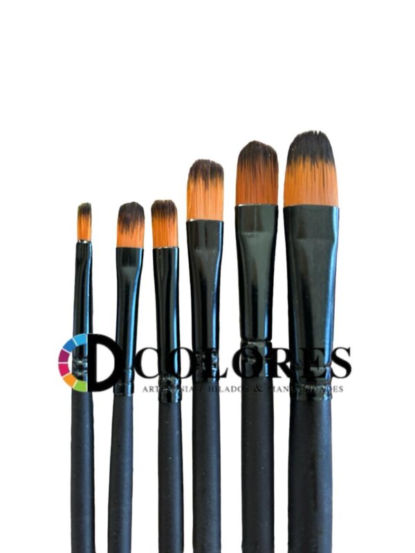 PINCEL LENGUA DE GATO SET 6 UNIDADES