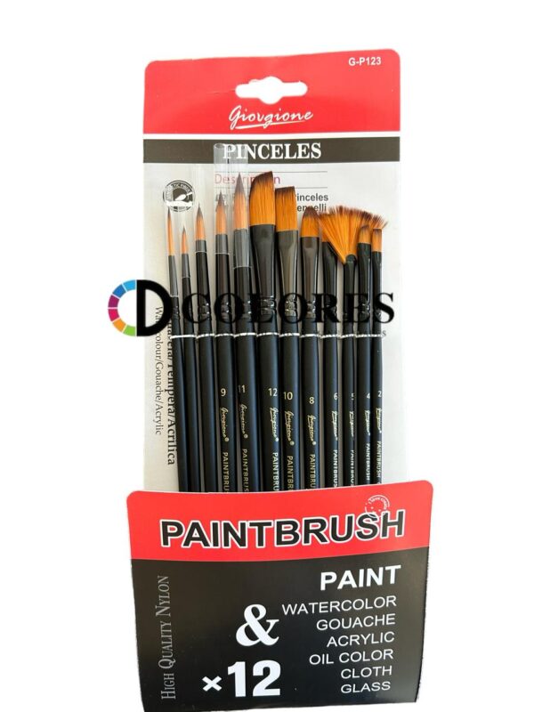 PINCEL SET 12 UNIDADES GIORGIONE - Imagen 4