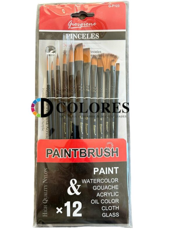 PINCEL SET 12 UNIDADES GIORGIONE - Imagen 2
