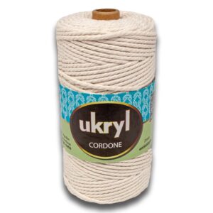 Algodón torcido de 3mm y 400gr Ukryl